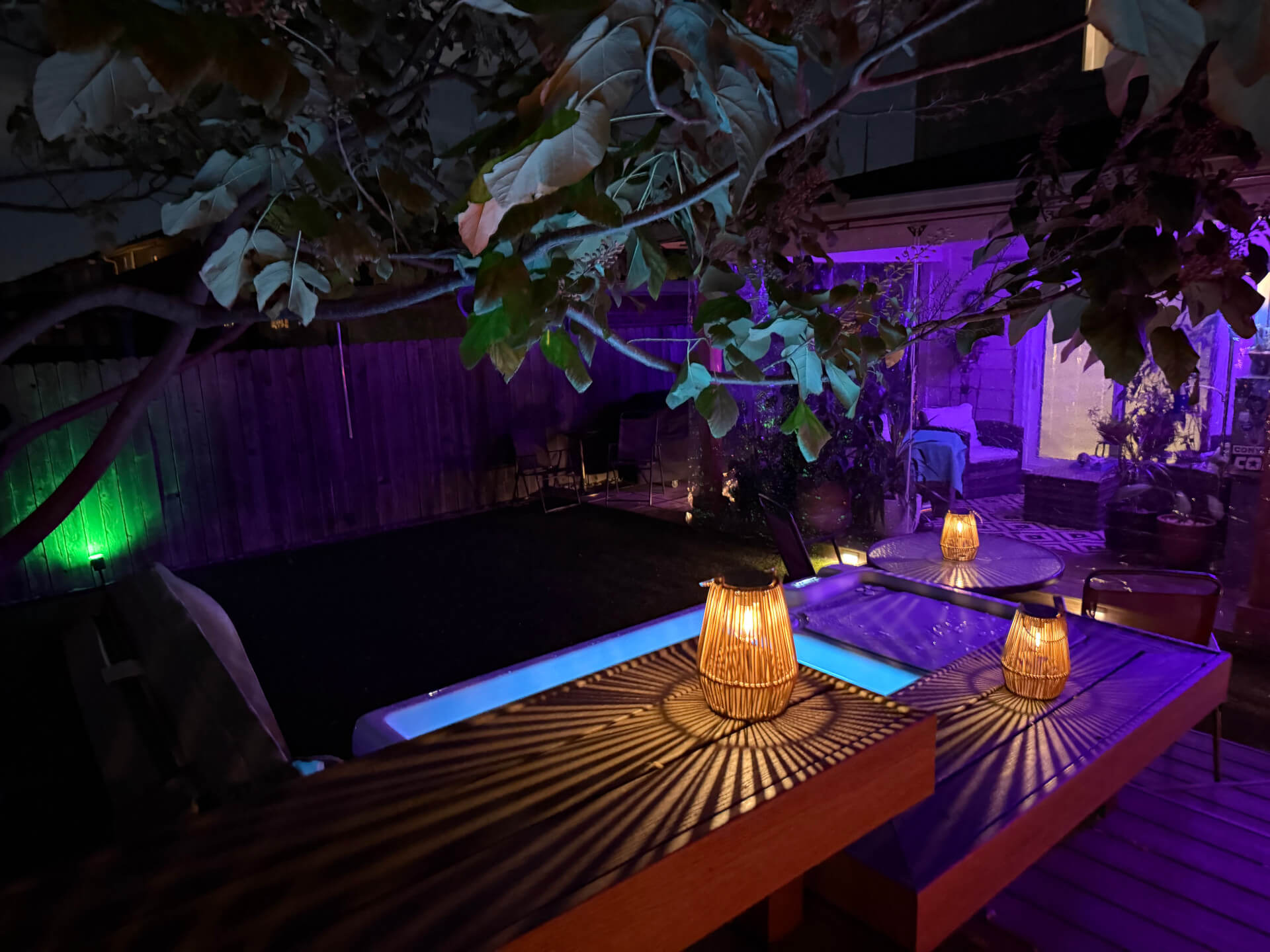 Luminous spa by night